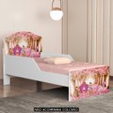 Ver imagem 2 de Mini Cama Infantil 148x68cm Proteção Lateral Carruagem Rosa Z53 - Mpozenato