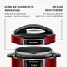 Panela de Pressão Elétrica Digital 6l Mondial Vermelho/inox Pe-60-6l-ri 127v/60hz - 10