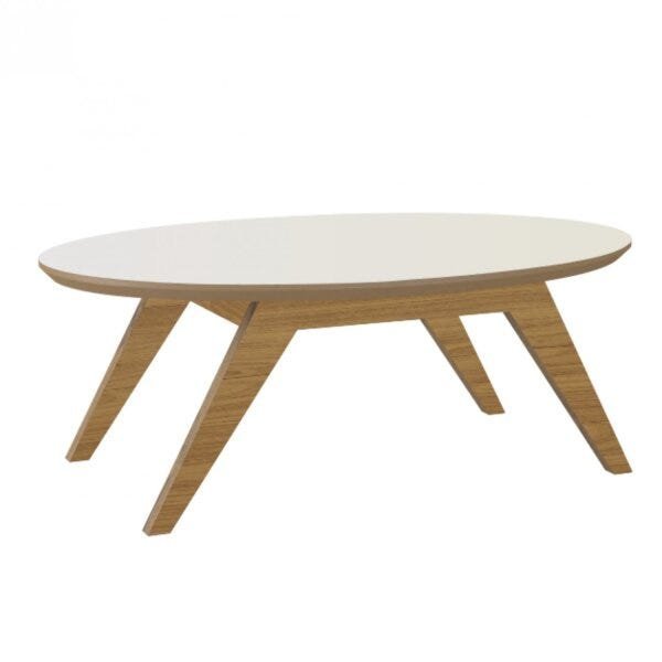 Mesa de Centro Oval em MDF Siena TB34 Dalla Costa - 1