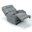 Ver imagem 6 de Poltrona do Papai Reclinável em Suede Cor Cinza Massagem Reclinação Elétrica - Modelo Florença