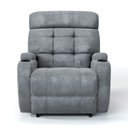 Ver imagem 2 de Poltrona do Papai Reclinável em Suede Cor Cinza Massagem Reclinação Elétrica - Modelo Florença