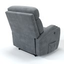 Ver imagem 3 de Poltrona do Papai Reclinável em Suede Cor Cinza Massagem Reclinação Elétrica - Modelo Florença