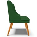 Ver imagem 6 de Cadeira Decorativa Sala de Jantar Pés Palito de Madeira Firenze Veludo Luxo Verde/Natural G19 - Gran