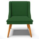 Ver imagem 7 de Cadeira Decorativa Sala de Jantar Pés Palito de Madeira Firenze Veludo Luxo Verde/Natural G19 - Gran