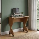 Ver imagem 1 de Mesa Escrivaninha Dobrável 100% MDF 75cm Marrom
