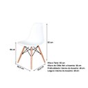 Ver imagem 4 de Conjunto de Mesa de Jantar Eames Eiffel Redonda 120cm Tampo de Madeira Preto com 6 Cadeiras Brancas