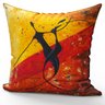 Almofada Decorativa Dança abstrata Microfibra Premium - 1