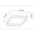 Ver imagem 2 de Plafon Cristal Quadrado 37cm Crystal MadeLustre