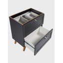Ver imagem 7 de Gabinete para Banheiro com Tampo Cuba e Armario 60cm Retro Mdf Grafite Milano - On Móveis
