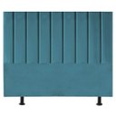 Ver imagem 1 de Cabeceira Estofada Cama Casal Queen Size 160 Cm Karla Suede:azul Turquesa