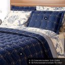 Ver imagem 2 de Kit Colcha Queen 3 Peças Tecido Percal Porcelana Casaborda