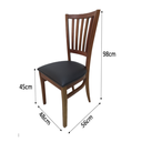 Ver imagem 4 de Kit 2 Cadeiras de Jantar em Madeira Maciça Estofada Preto