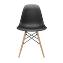 Ver imagem 3 de Cadeira Eames Dsw Preta em Polipropileno com Base Madeira para Sala de Jantar