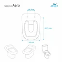 Ver imagem 5 de Assento Sanitario Aero Cinza Quartzo para vaso Ideal Standard