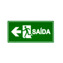 Ver imagem 1 de Kit 2 Placas Saída De Emergência Esquerda