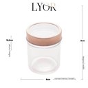 Ver imagem 2 de Jogo 2 Potes de Vidro com Tampa Acrílico Gastro Rosê 350ml Mantimentos - Lyor