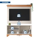 Ver imagem 5 de Rack com Painel para Tv 55 Polegadas Ripado Mondrian Off White/Freijó