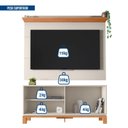 Ver imagem 5 de Rack com Painel Ripado para TV até 55 Polegadas 136CMX108CM Mondrian Off White Freijó