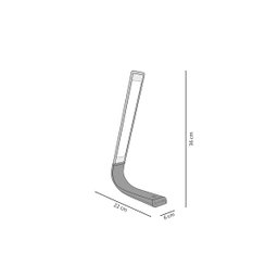 Luminária de Mesa Led Alumínio Cinza Chumbo 6w Yamamura - 3