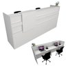 Balcão Recepção Caixa 230cm - Mdf Branco 1-1 - 2