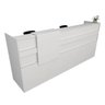 Balcão Recepção Caixa 230cm - Mdf Branco 1-1 - 4