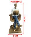 Ver imagem 4 de Estatueta Decorativa Psicólogo Escultura Resina Enfeite 20cm