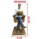 Ver imagem 4 de Estatueta Decorativa Psicólogo Escultura Resina Enfeite 20cm