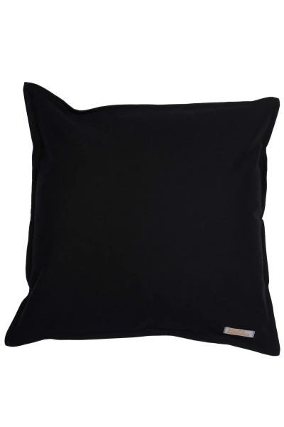Capa de almofada em pesponto 45 cm x 45 cm preta - 1