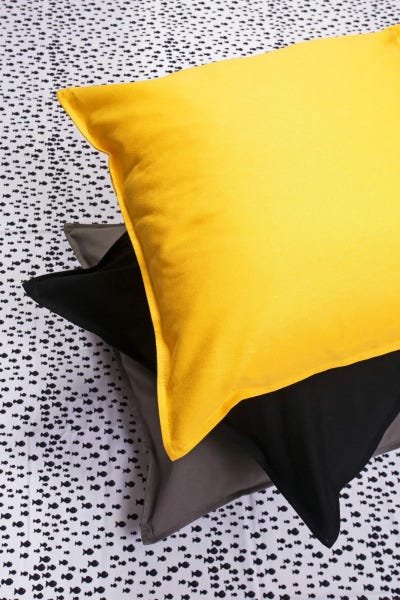 Capa de almofada em pesponto 45 cm x 45 cm preta - 5
