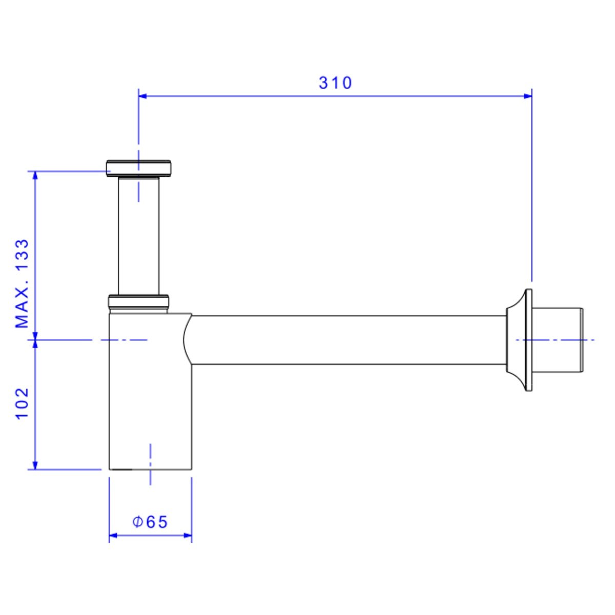 Sifão para Cozinha e Tanque 1.1/2 X 1.1/2 Deca - 1680.c.112 - 3
