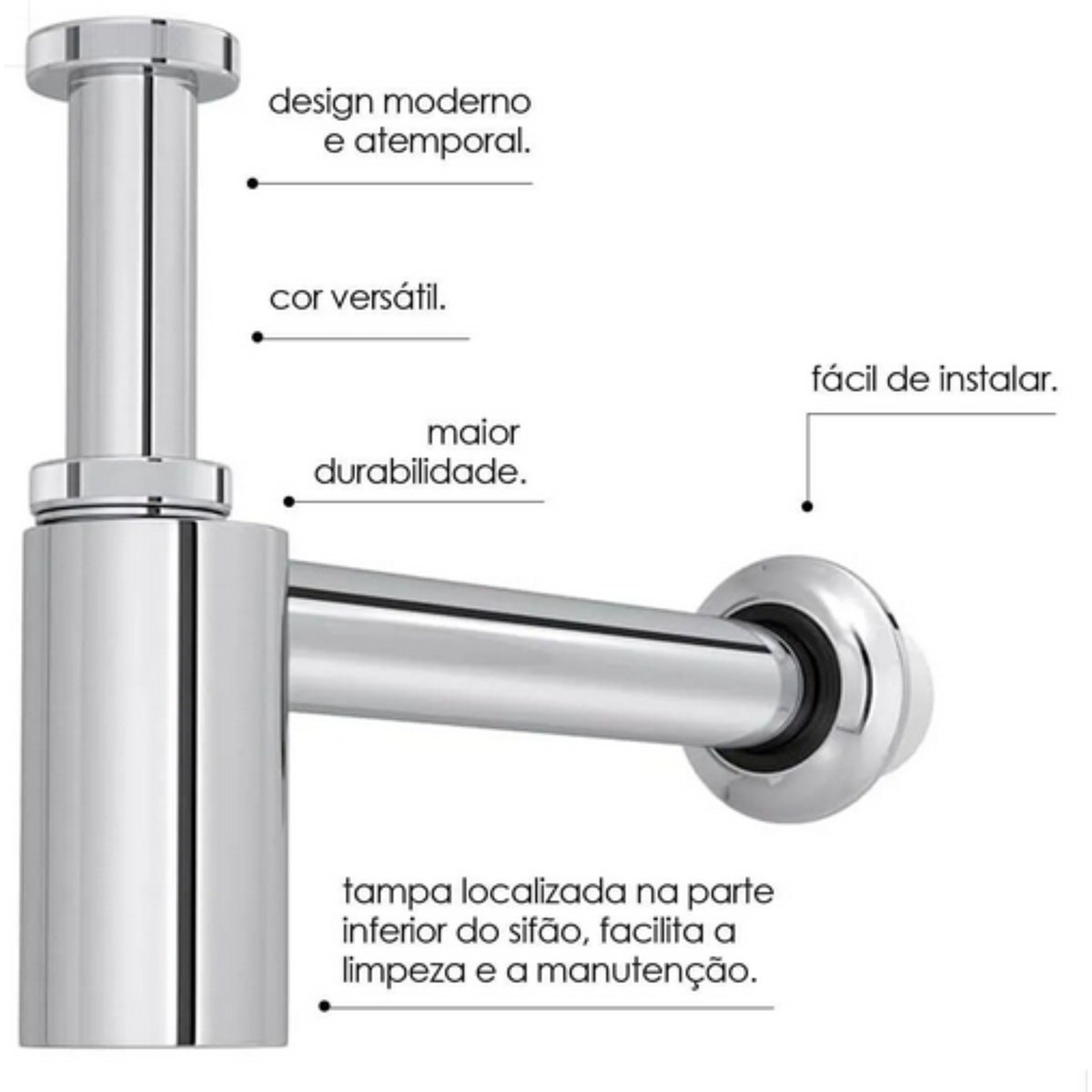 Sifão para Cozinha e Tanque 1.1/2 X 1.1/2 Deca - 1680.c.112 - 2