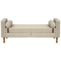 Recamier Sapateira Baú Pietro para Cama Queen Size 160cm Bouclê - Sofa Store:bouclê Bege - 1