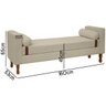 Recamier Sapateira Baú Pietro para Cama Queen Size 160cm Bouclê - Sofa Store:bouclê Bege - 6