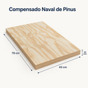 Ver imagem 3 de Compensado de Pinus Naval (79cm x 43cm x 20mm)