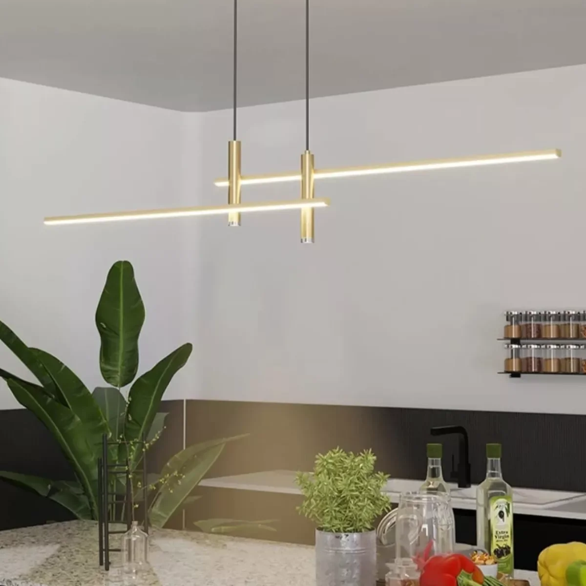 Lustre Pendente com 02 Holofotes Ajustável Suspensão Bivolt - 3