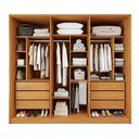 Ver imagem 4 de Guarda Roupa Casal 6 Portas 6 Gavetas 242,6cm Imperiale Premium Bege/Cinamomo/Off White
