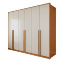 Ver imagem 2 de Guarda Roupa Casal 6 Portas 6 Gavetas 242,6cm Imperiale Premium Bege/Cinamomo/Off White