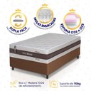 Ver imagem 3 de Conjunto Box Marrom Mali Bege Molas Ensacadas Solteiro 88x188x70 - King House