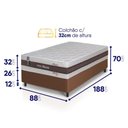 Ver imagem 2 de Conjunto Box Marrom Mali Bege Molas Ensacadas Solteiro 88x188x70 - King House