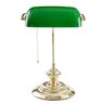 Luminária De Mesa Metal Vidro Dourado Verde Yamamura - 4