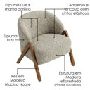 Ver imagem 4 de Poltrona Decorativa Iris Pes Madeira Boucle Tce 1018 Moll