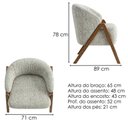 Ver imagem 3 de Poltrona Decorativa Iris Pes Madeira Boucle Tce 1018 Moll