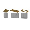 Ver imagem 3 de Balcão Modulado 240cm de Cozinha com Espaço para Cooktop Americana Henn