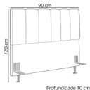 Ver imagem 4 de Cabeceira Solteiro 90 cm Sevill Veludo SL 945 Peer