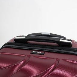 Mala Pequena de Bordo Havana, Abs, 4 Rodas e Fechadura - Vinho - 9