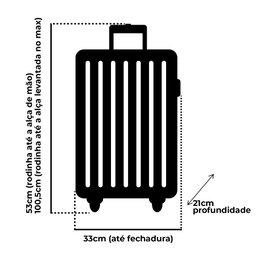 Mala Pequena de Bordo Havana, Abs, 4 Rodas e Fechadura - Vinho - 3