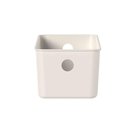 Ver imagem 6 de Cesto Organizador 27x12x9cm Flow Bege Caixa Organizadora 3l Lavanderia Banheiro