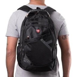 Mochila para Notebook Monte Carlo 3 Compartimentos Swiss Move - Preto - 6