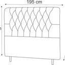Ver imagem 3 de Cabeceira King Baby 195 Cm Suede Cinza