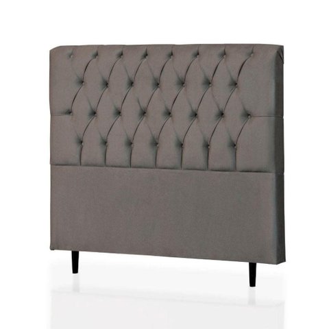 Cabeceira King Baby 195 Cm Suede Cinza